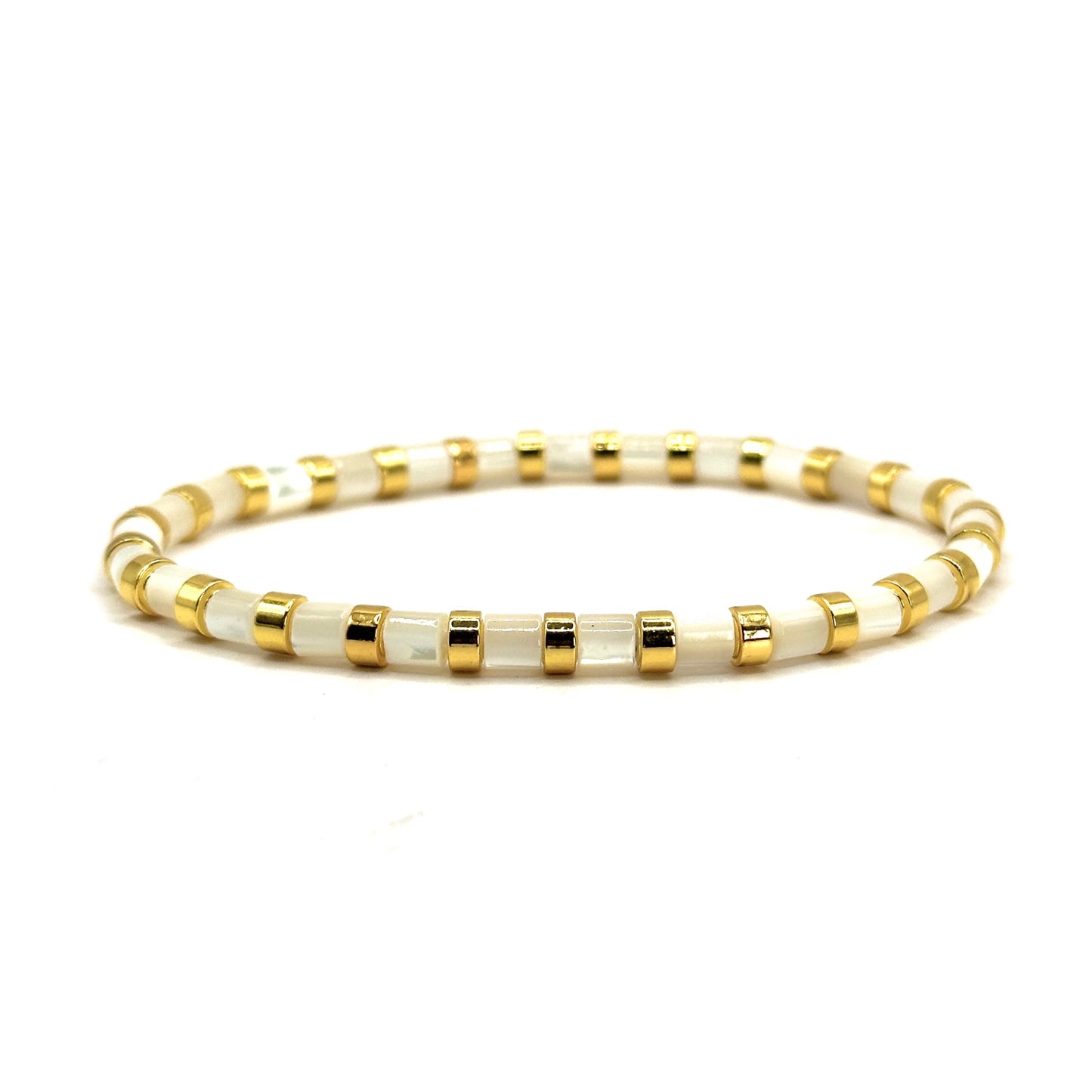 Pulsera elástica - Concha nácar (PPNAT-014)