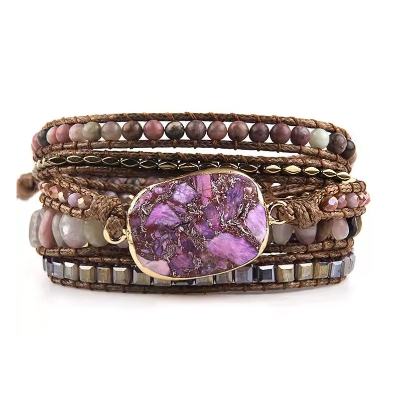 Pulsera Enrrollable Piedra - Rodocrosita (PERO1126)