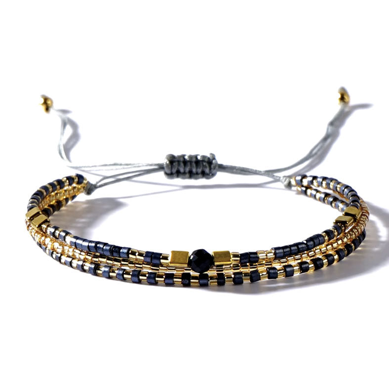 Pulsera Miyuki - Tiras Cuarzo Azul (PMTICA1017)