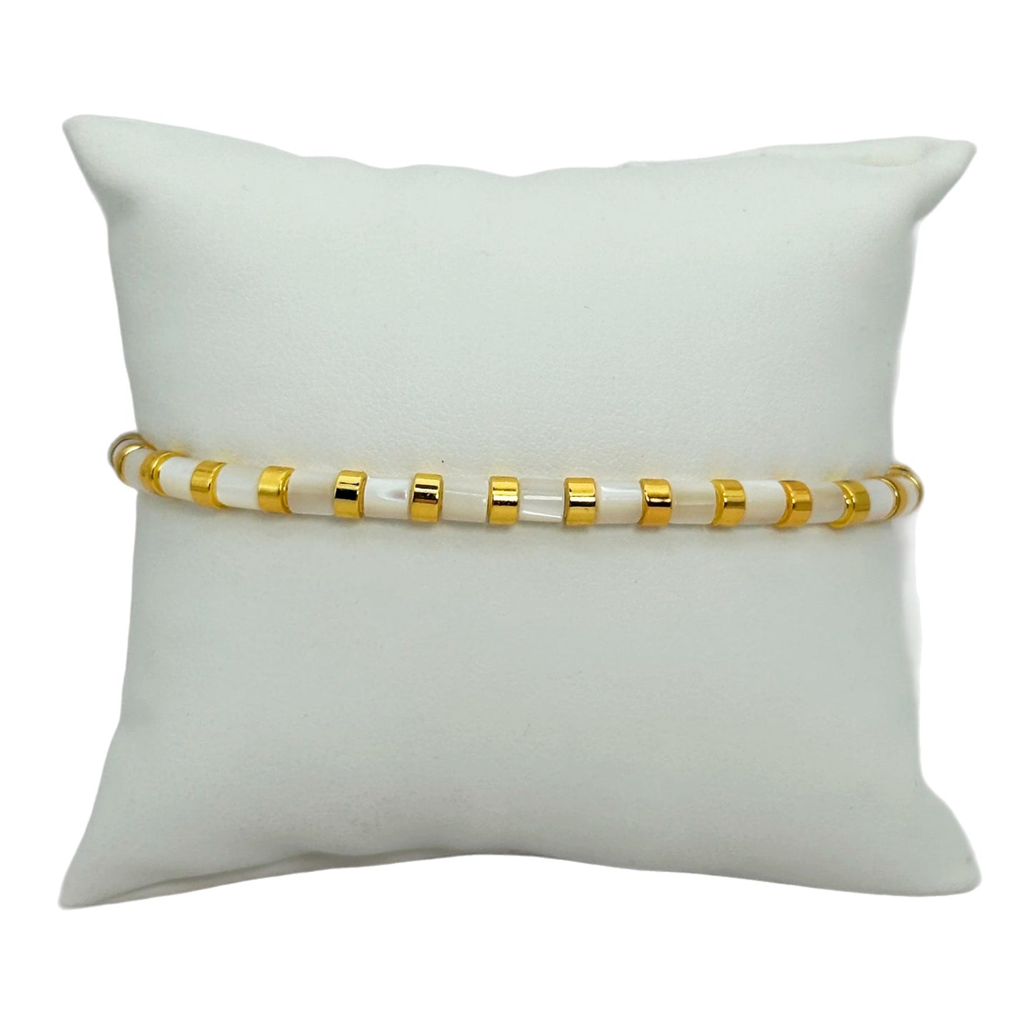 Pulsera elástica - Concha nácar (PPNAT-014)