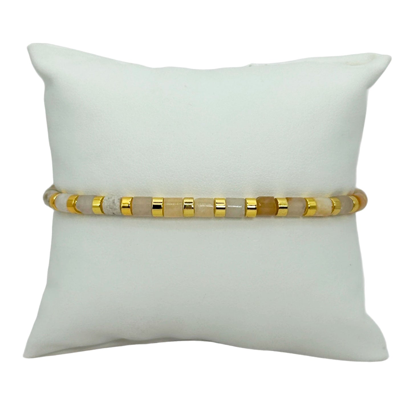 Pulsera elástica - Jade Amarillo (PPNAT-018)