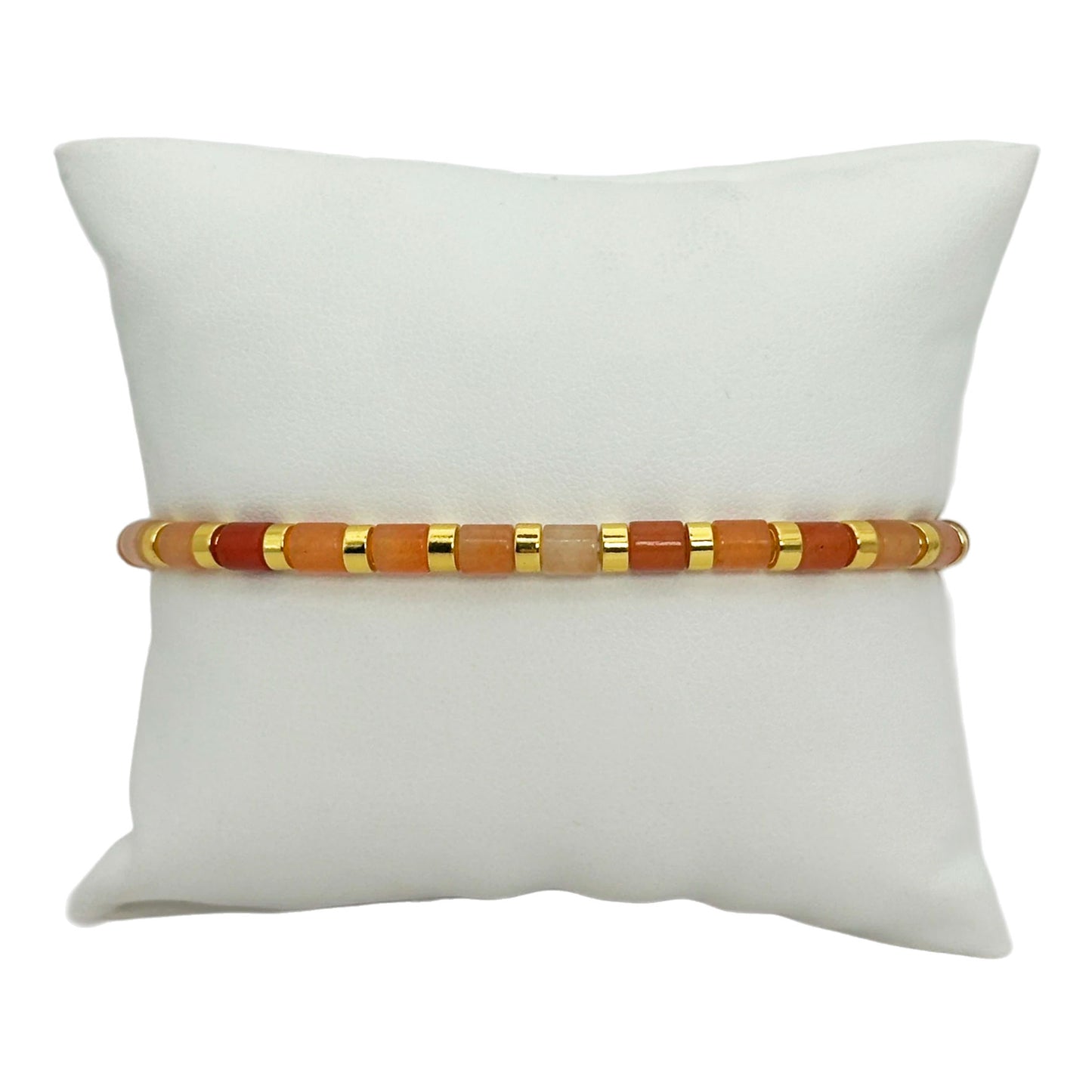 Pulsera elástica - Aventurina Naranja (PPNAT-046)