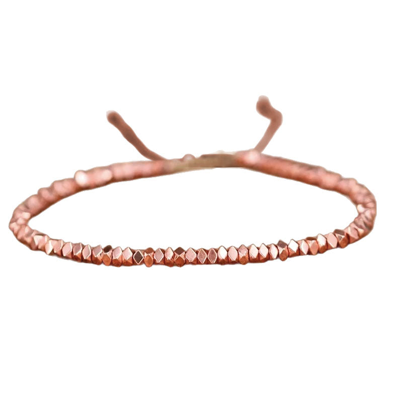 Pulsera Piedra - Hematita Oro Rosa (PUPHEOR1034)