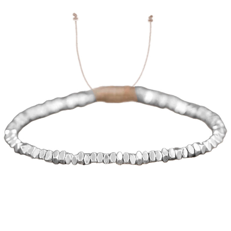 Pulsera Piedra - Hematita Plata (PUPHEPL1032)