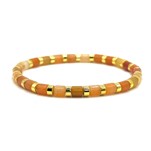 Pulsera elástica - Aventurina Naranja (PPNAT-046)
