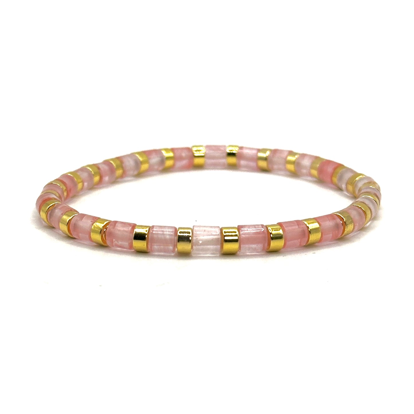 Pulsera elástica - Turmalina Sandía (PPNAT-006)