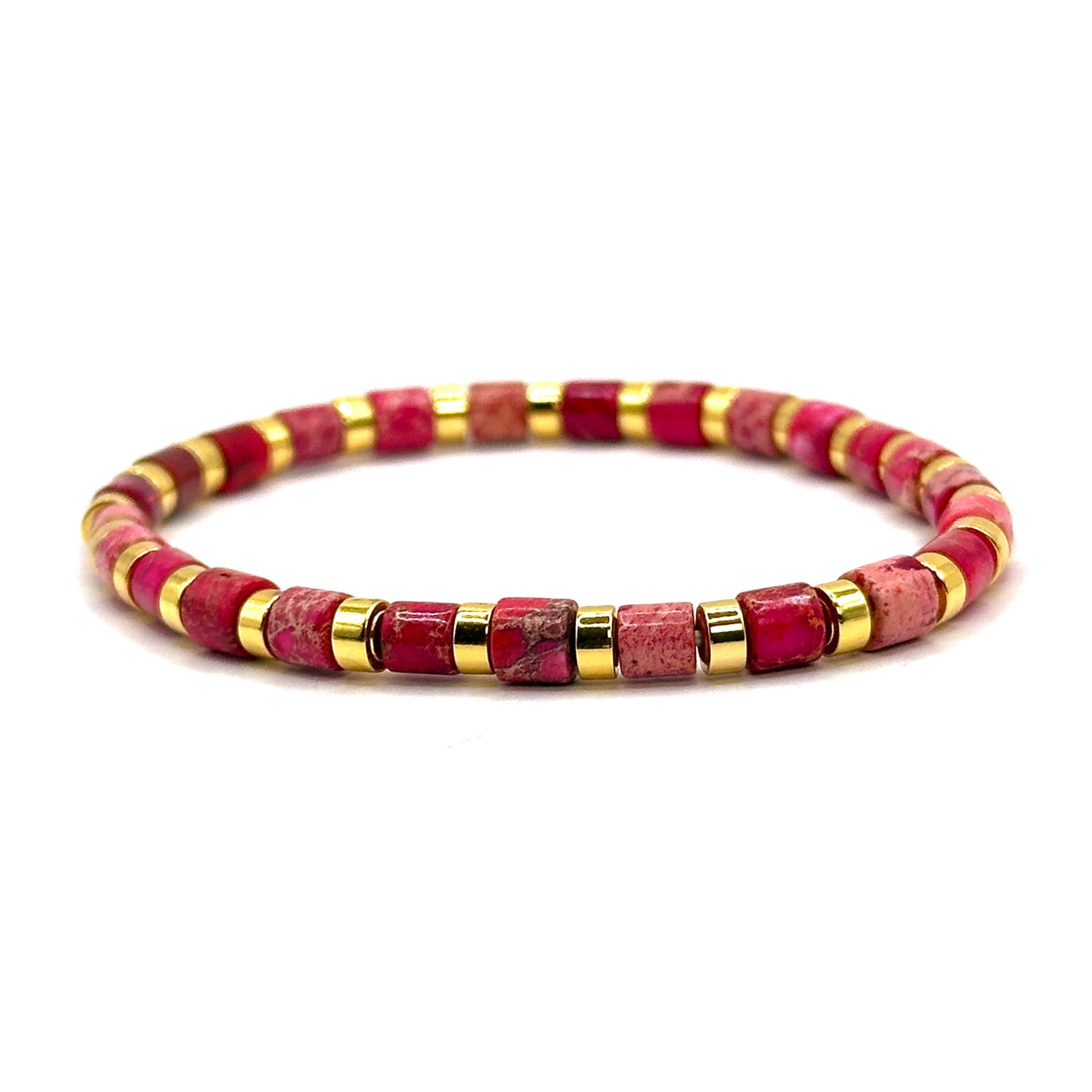 Pulsera elástica - Jaspe rojo (PPNAT-035)