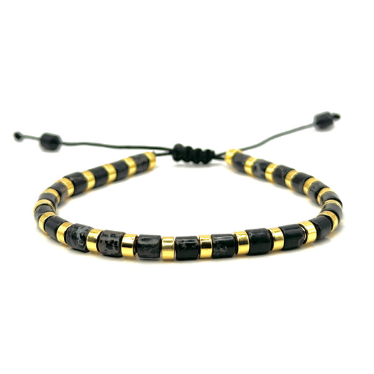 Pulsera ajustable - Jaspe negro (PAJJN001)