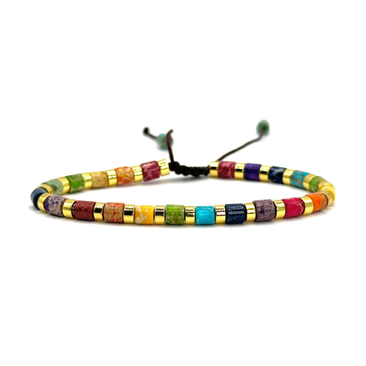 Pulsera ajustable - Jaspe Chakra (PAJJC008)