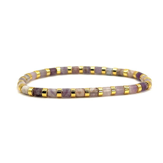 Pulsera elástica - Amatista (PPNAT-008)