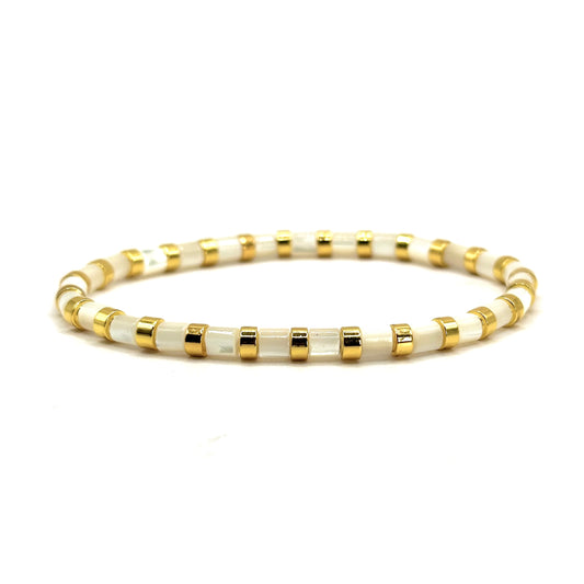 Pulsera elástica - Concha nácar (PPNAT-014)