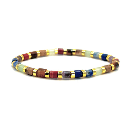 Pulsera elástica - Piedra Chakra (PPNAT-054)