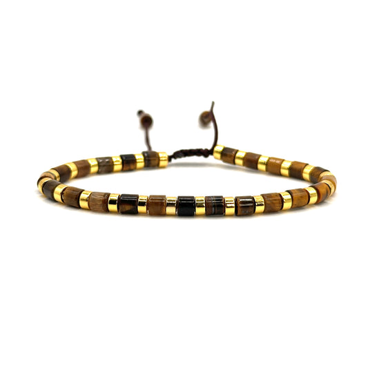 Pulsera ajustable - Ojo de tigre (PAJOT002)