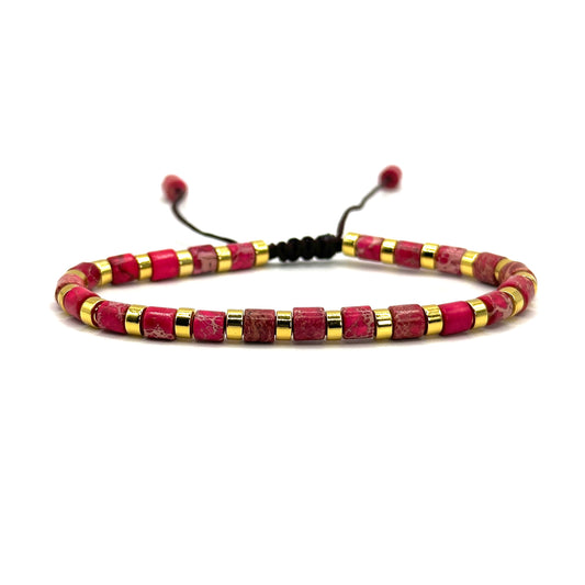 MPulsera ajustable - Jaspe Rojo (PAJJR003)