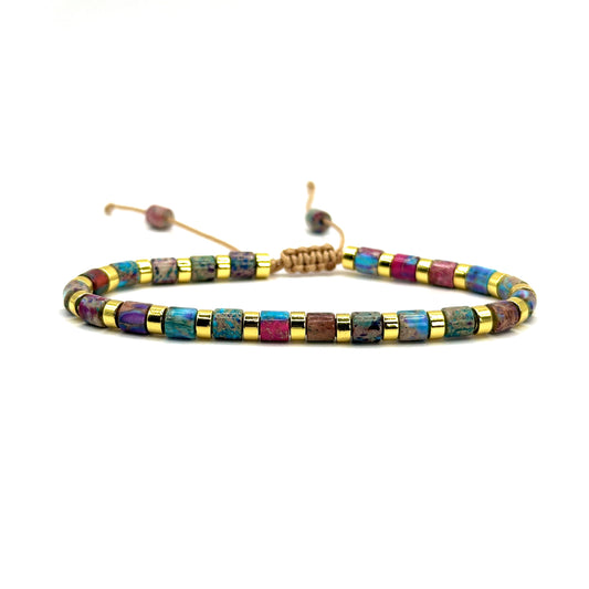Pulsera ajustable - Jaspe Multicolor (PAJJM006)