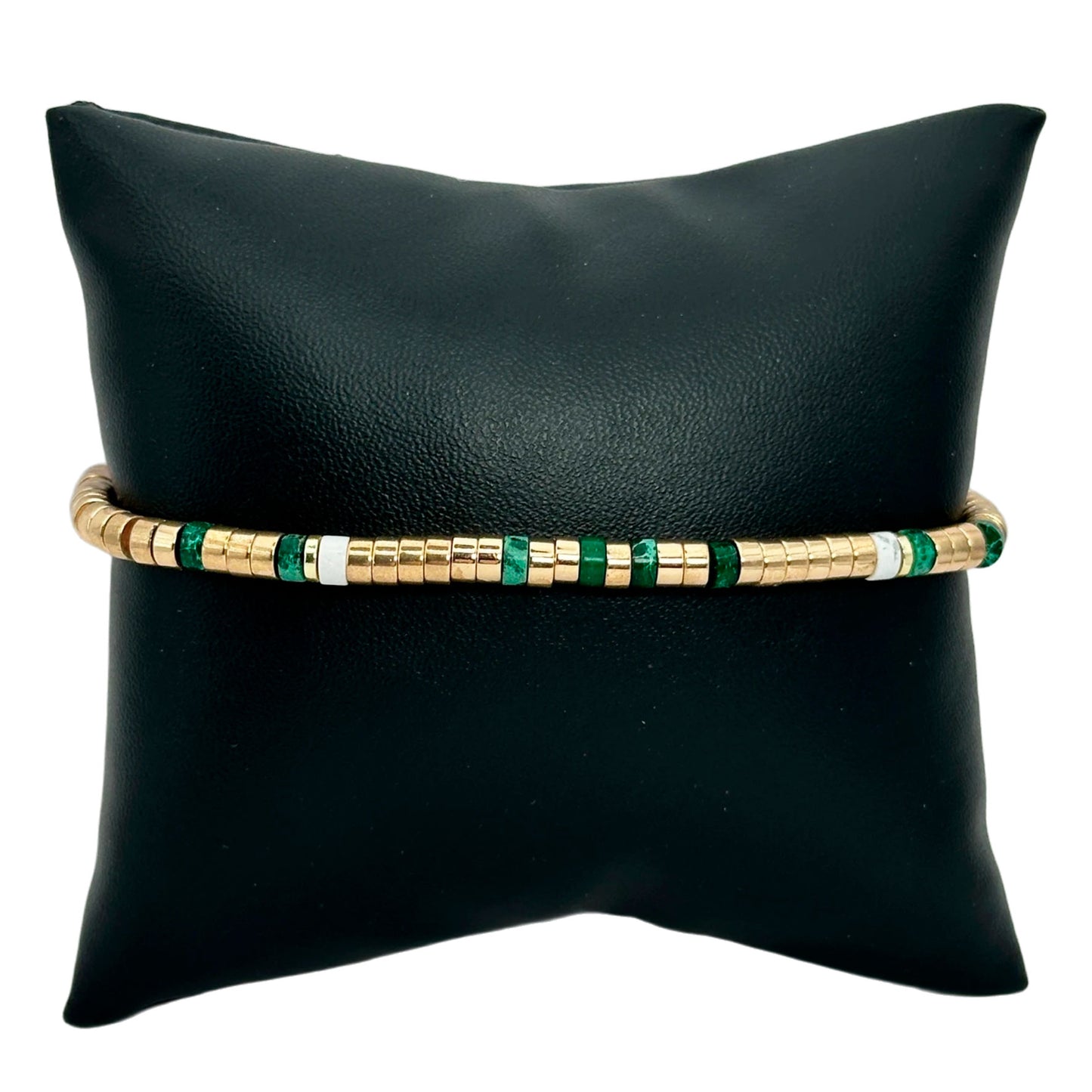 Pulsera ajustable - Hematita y Malaquita (PCAB-001)