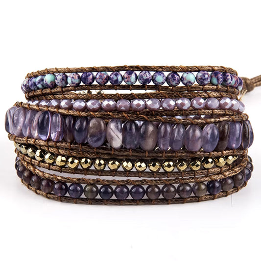 Pulsera Enrrollable Piedra - Amatista (PEAM1103)