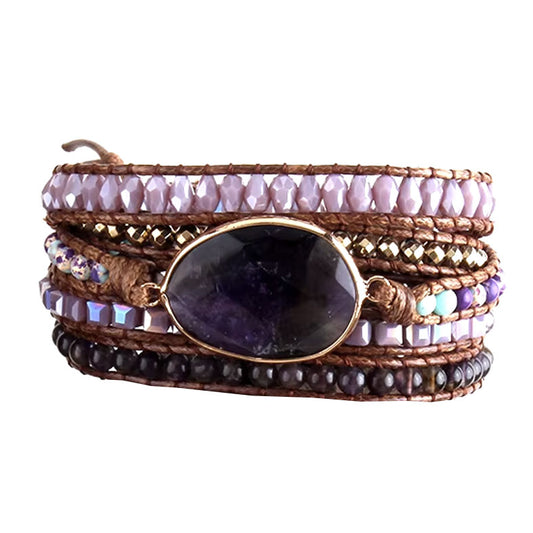 Pulsera Enrrollable Piedra - Amatista (PEAM1123)