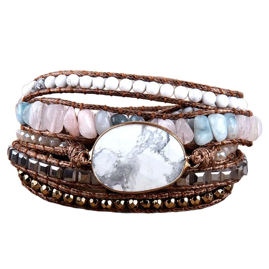 Pulsera Enrrollable Piedra - Howlita (PEHW1138)
