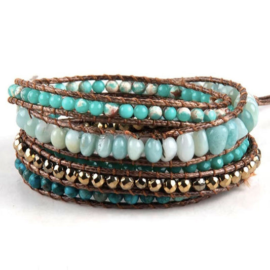 Pulsera Enrrollable Piedra - Larimar (PELA1107)