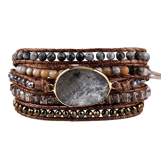 Pulsera Enrrollable Piedra - Labradorita (PELA1140)