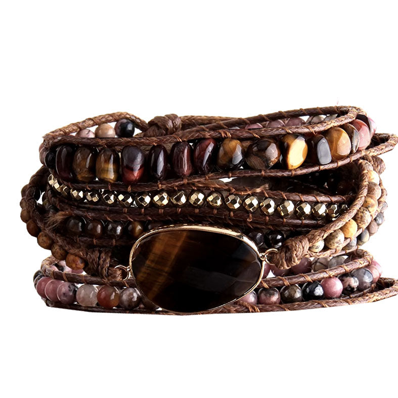 Pulsera Enrrollable Piedra - Ojo de Tigre (PEOT1133)