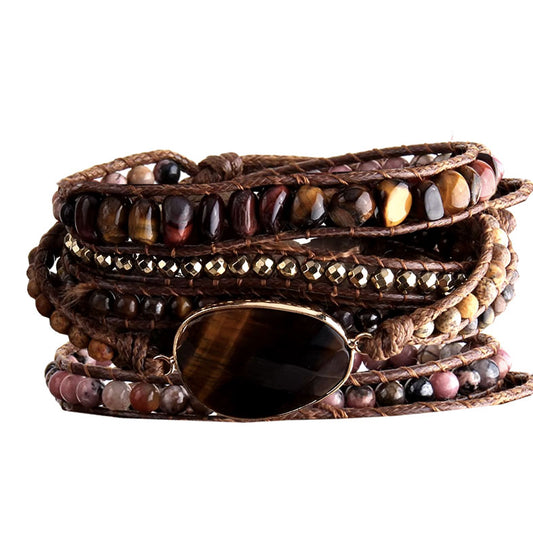 Pulsera Enrrollable Piedra - Ojo de Tigre (PEOT1133)