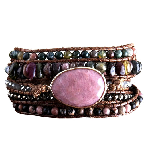 Pulsera Enrrollable Piedra - Rodonita (PERD1136)
