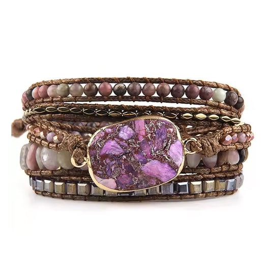 Pulsera Enrrollable Piedra - Rodocrosita (PERO1126)