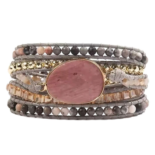 Pulsera Enrrollable Piedra - Rodonita (PERO1147)