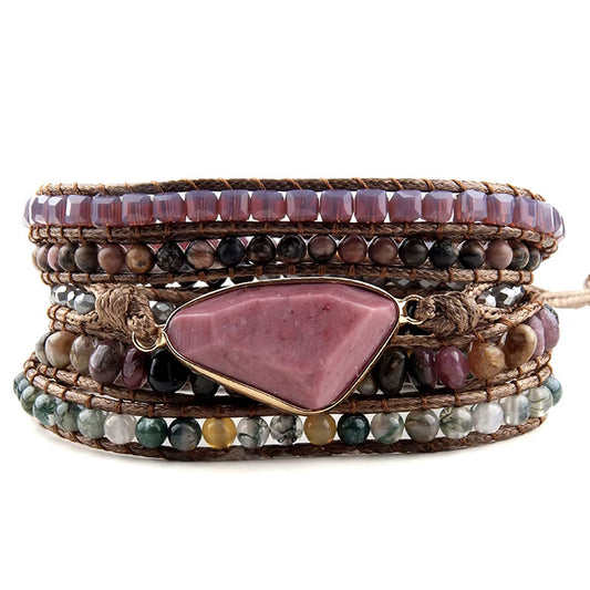 Pulsera Enrrollable Piedra - Rodonita (PERO1149)