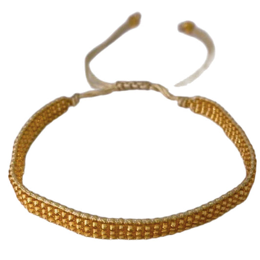 Pulsera Miyuki - 3 Líneas Dorado (PM3DO1015)