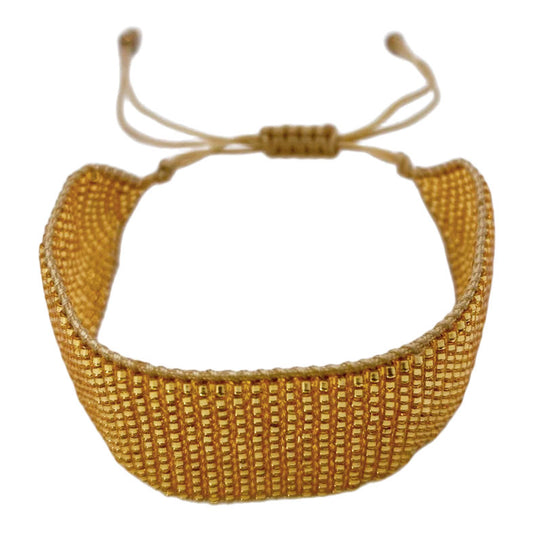 Pulsera Miyuki - Ancha Dorado (PMADO1004)