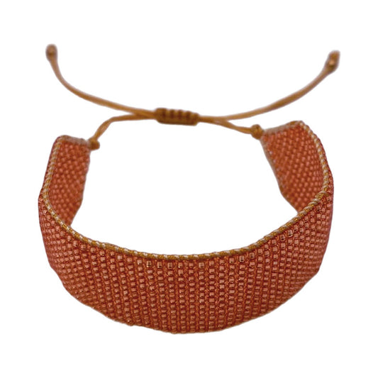 Pulsera Miyuki - Ancha Oro Rosa (PMAOR1001)