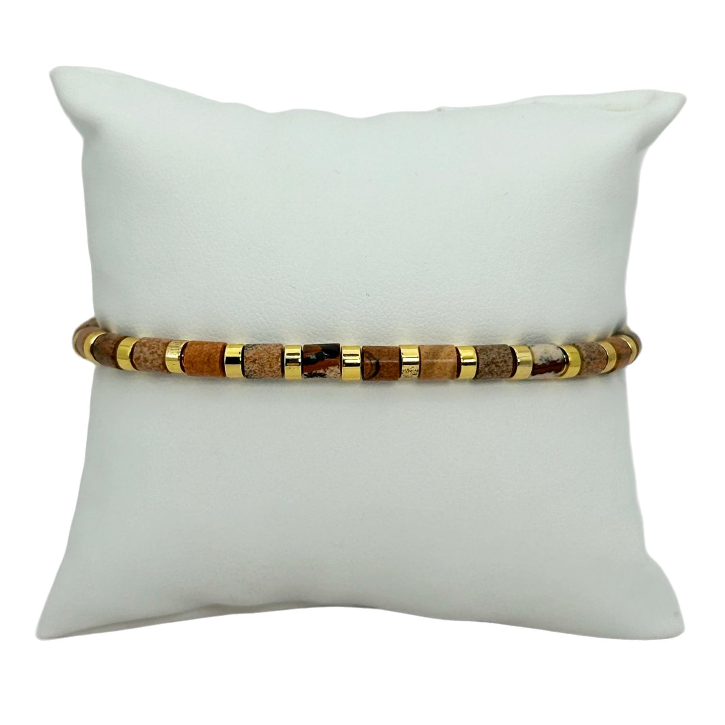 Pulsera elástica - Jaspe Paisaje (PPNAT-004)