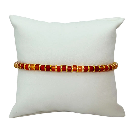 Pulsera elástica - Cornalina (PPNAT-028)